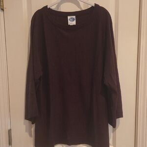 DG2 by Diane Gilman Rich Brown Knit Top Size M